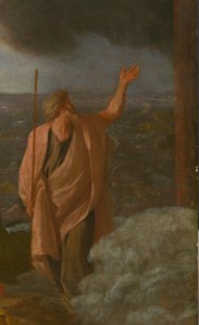 Moses BT Moses raises his arm to God's power