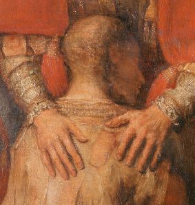 rembrandt_prodigal son detail hands