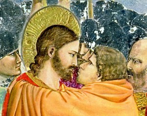 Giotto: Judas kissing Jesus
