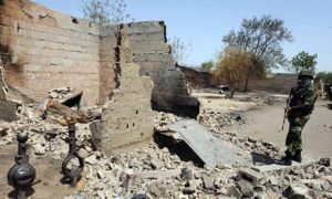 the shattered ruins of Baga where killings happened