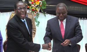 Robert Mugabe and Morgan Tsvangirai
