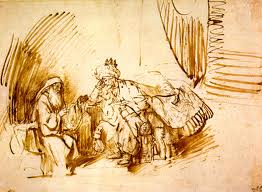 Nathan and David: Rembrandt