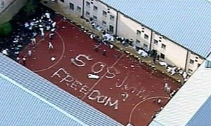 2006 protest at Harmondsworth immigration detention centre, where the Nigerian man is being held.