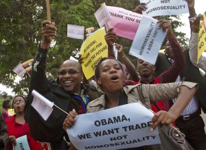 anti-gay demo in Uganda