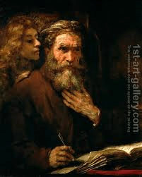 the guidance of the spirit: Matthew and the Angel, Rembrandt