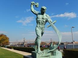 Swords into Ploughshares. (Scupture at UN New York)