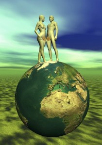 Adam and Eve upon the earth
