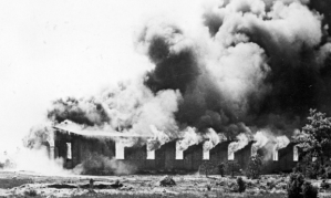 Belsen burning after liberation
