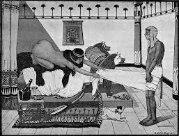 For obvious resons this incident us a favourite with artists. This by Kuhn-Regnier1910 is the funniest I know