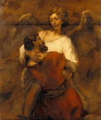 the fight that is also an embrace: Jacob and Angel by Rembrandt