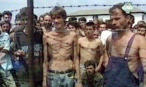 Serbian Concentration Camp with Bosnian prisoners